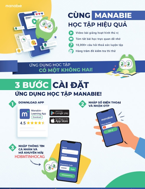 Nguồn học liệu miễn phí Manabie dành tặng học sinh THPT và Giáo viên