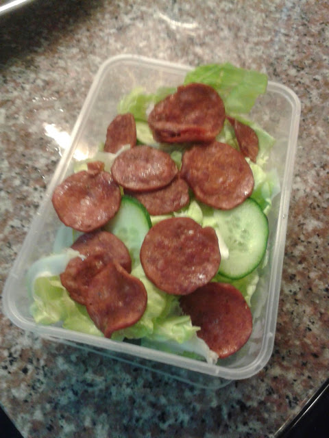 Pepperoni chips salad