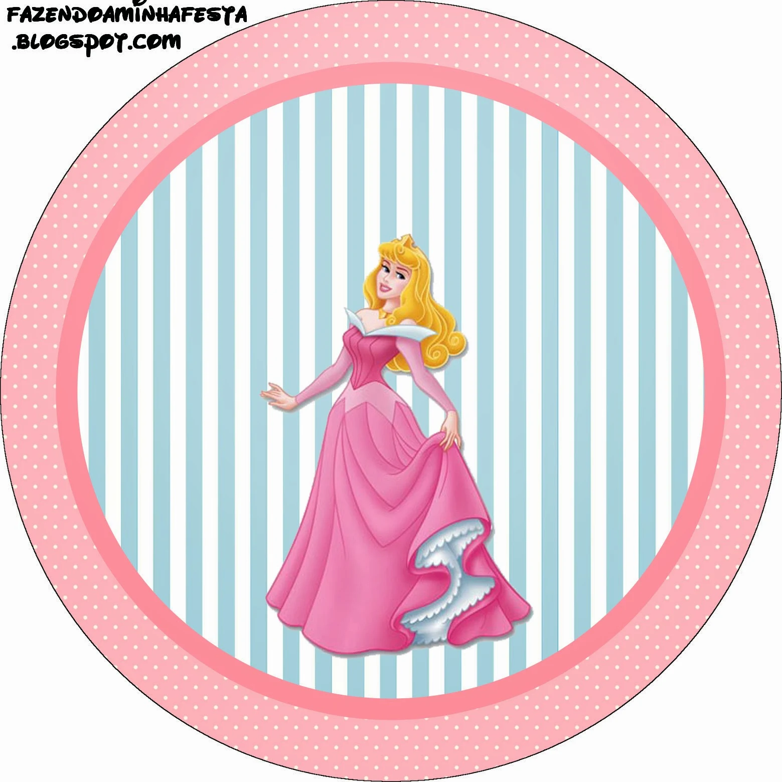 Sleeping Beauty Free Printable Toppers.