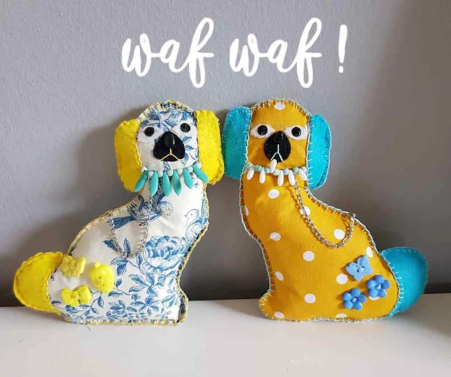 waf waf petits chiens en tissu par CocoFlower