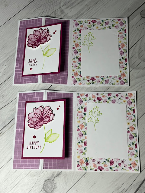 Floral greeting card created using Translucent Floral Stamp Set and Dies