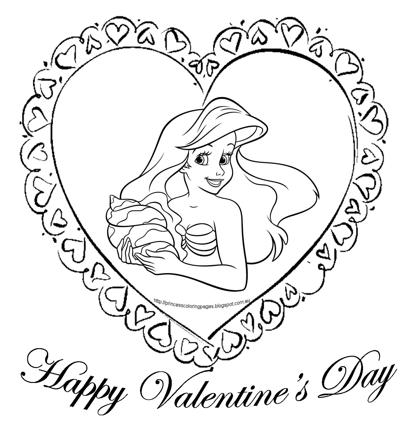 Ariel Coloring Pages Free