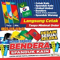 Cetak Sablon Bendera Satuan, Spanduk Kain dan Umbul-umbul Satuan Comal Pemalang