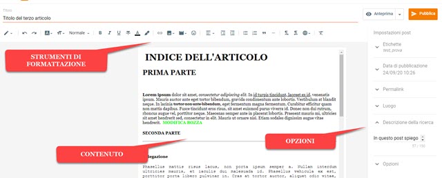 editor di blogger