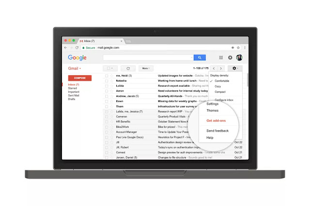 Google integrate third-party add-ons for Gmail