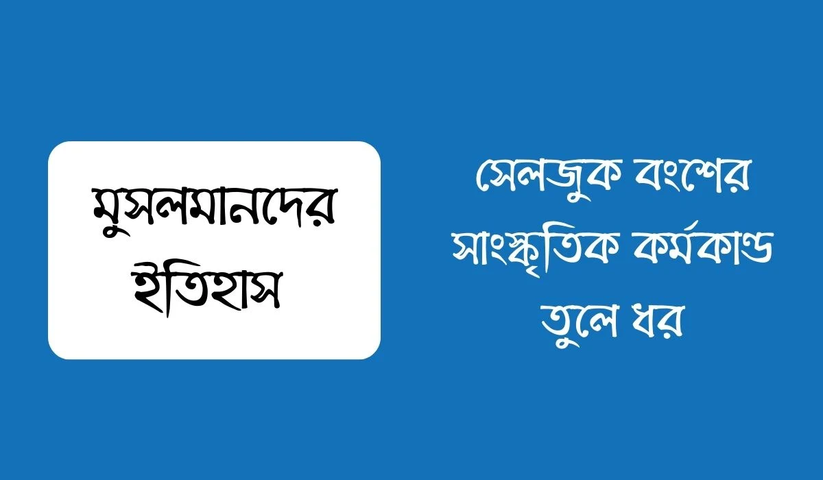 সেলজুক বংশের সাংস্কৃতিক কর্মকাণ্ড তুলে ধর