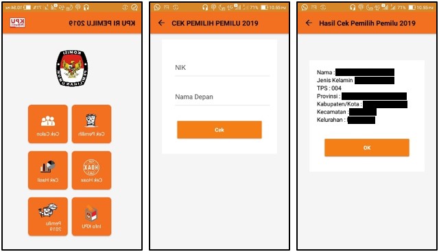 Cara Cek Nama Anda di Daftar Pemilih Tetap 2019 Lewat HP Android