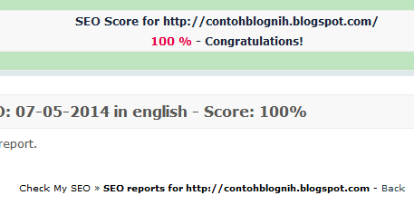 Cara Meningkatkan Skor SEO Blog Hingga 100 di Chkme  Contoh Blog