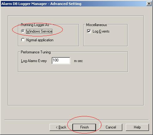 dbm7. Pilih Running Logger as: