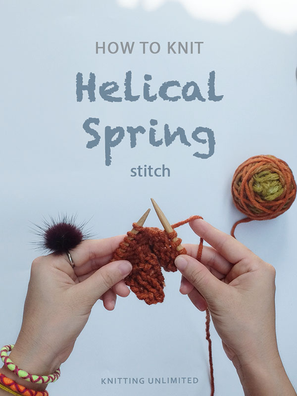 The Helical Spring stitch is a fascinating knitting technique that results in a coiled effect that resembles a helical spring.