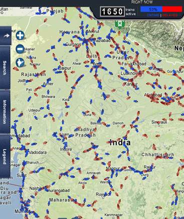 rail radar train enquiry Google map