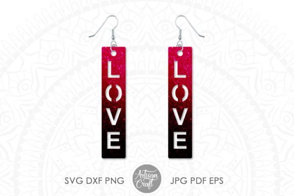 Etsy Free Love Script Earrings SVG Cut Files cut files for your personal DIY projects