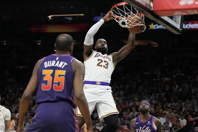 LeBron James se coloca a 74 de los 40 mil puntos en derrota de Lakers 