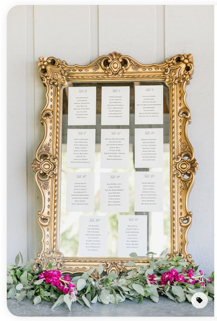 A Mirror Gallery Wall Adds Something Extra to a Creative Reception - wedding ideas-mirror decoration-wedding inspiration- Weddings by KMich - Willow Grove PA