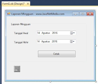 Cara Membuat Laporan Mingguan Crystal Report Pada VB .Net 2010