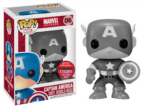 Gemini Collectibles Black & White Captain America Pop! Marvel Vinyl Figure Bobble Head by Funko