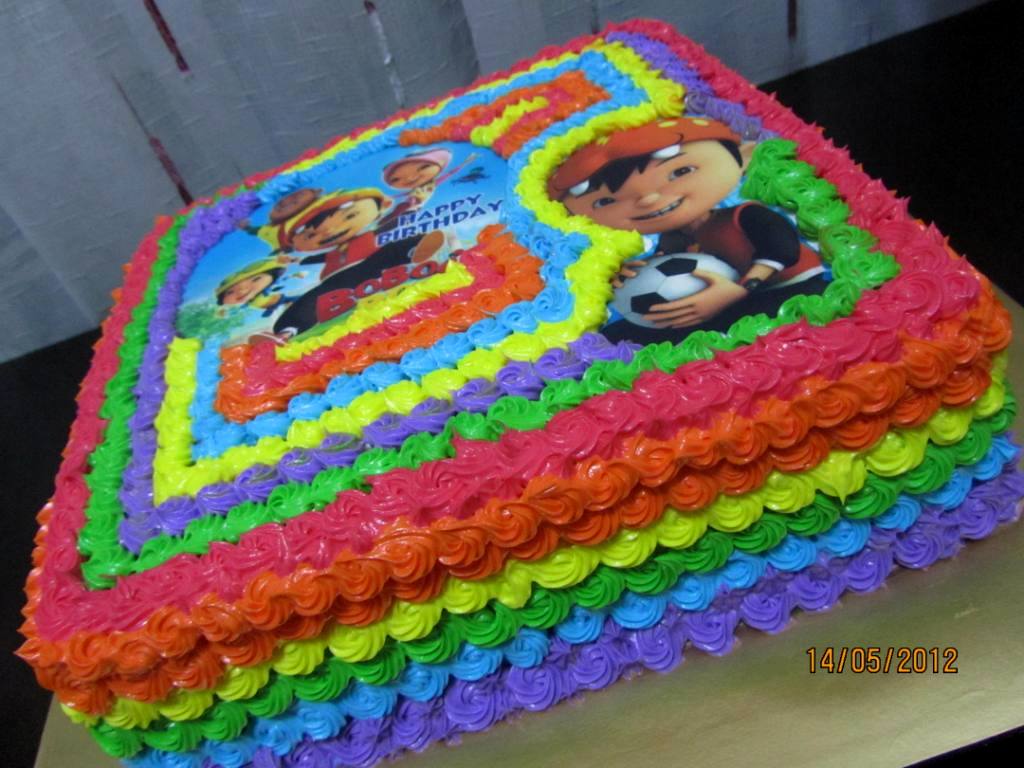 -: Rainbow Cake. Tema Boboiboy.