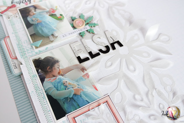 scrapbook layout | "il vestito di Elsa" by kushi per Scrappiamo Insieme www.kkushi.com