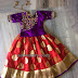 Red Benaras Lehenga Purple Blouse