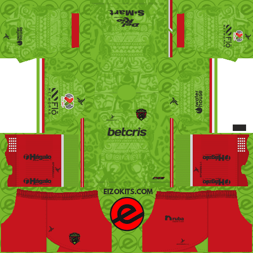 Kit Dream League Soccer 2023 FC Juarez DLS Kits 2023-2024 Sporelli (Home)