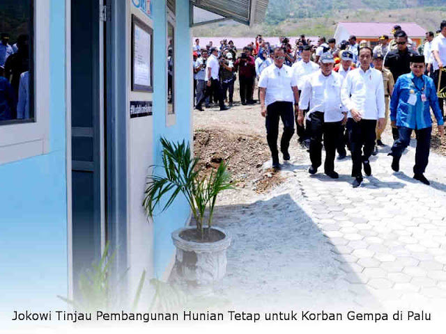 Jokowi Tinjau Pembangunan Hunian Tetap untuk Korban Gempa di Palu