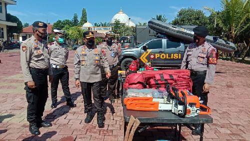 Kapolres Lebak Lakukan Pengecekan Peralatan SAR Penanggulangan Bencana