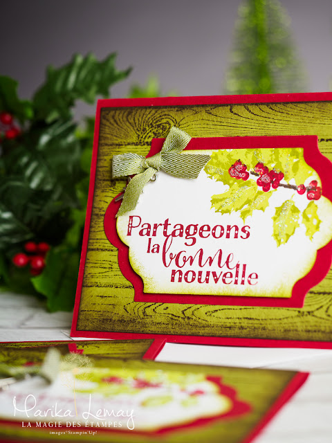 Cartes de Noël Stampin'Up ! crées avec l'ensemble Bouquet de houx