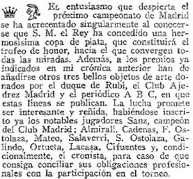 I Campeonato de Madrid 1931, recorte de prensa