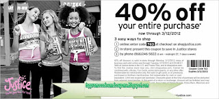 Free Printable Justice For Girls Coupons