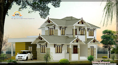 duplex house plan - 236 Square meter (2544 Sq.Ft.) - October 2011