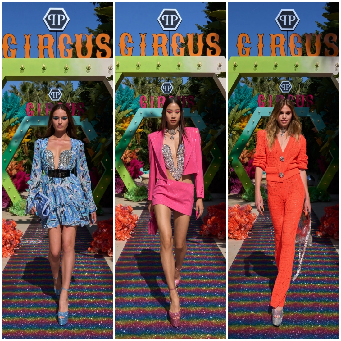 Philipp Plein Resort 2024 collection fashion show in Cannes, France.