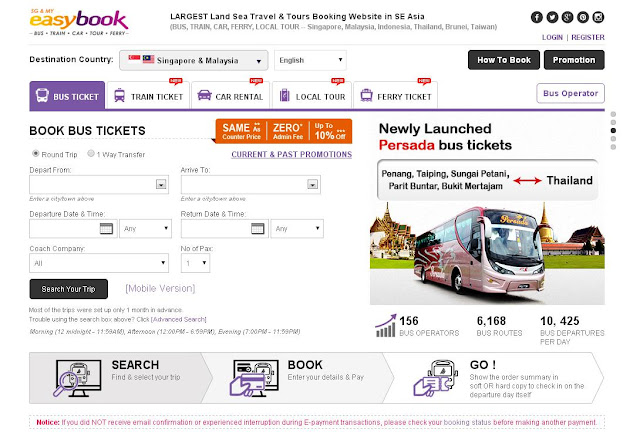 Pembelian Tiket Pengangkutan Secara Talian Di Easybook.com