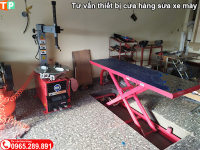 Tư vấn thiết bị cửa hàng sửa chữa xe máy