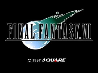 Final Fantasy 7 title screen playstation