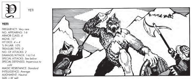 Yeti from the Monster Manual