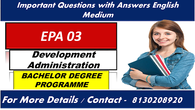 IGNOU EPA 03 Important Questions With Answers English Medium