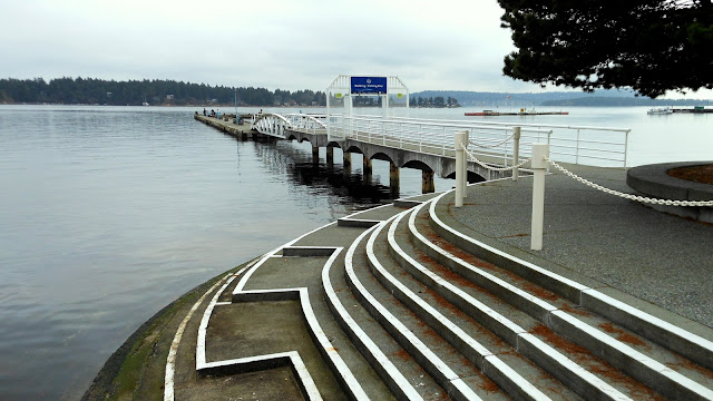 Curvy stairs leading to the fishing pier in Nanaimo Harbour (2012-02-15)