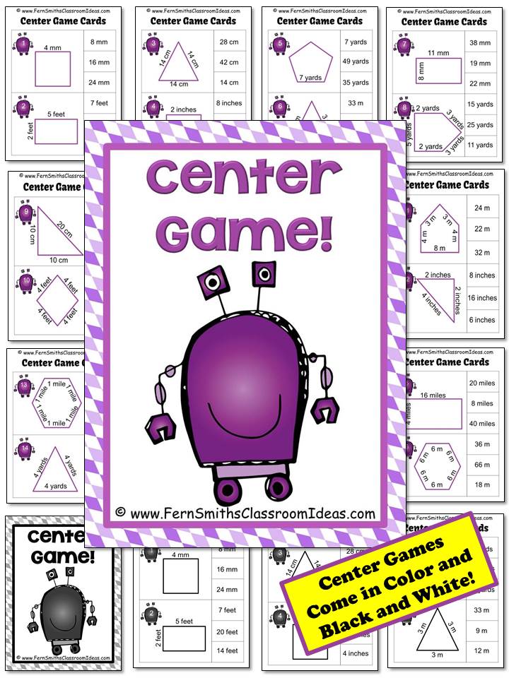 Fern Smith's Classroom Ideas Perimeter Pete Mega Math Pack - Finding Perimeter Printables, Task Cards and Center Game For 3.MD.D.8 at TPT.