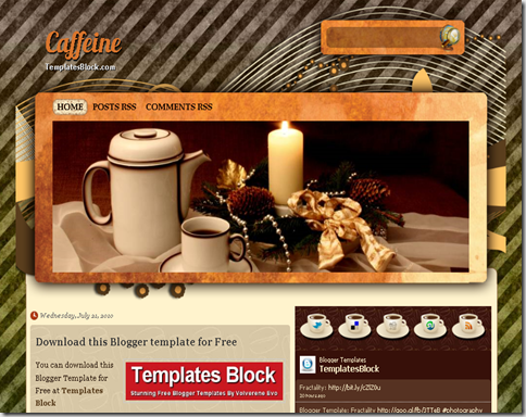 Caffeine Blogger Template