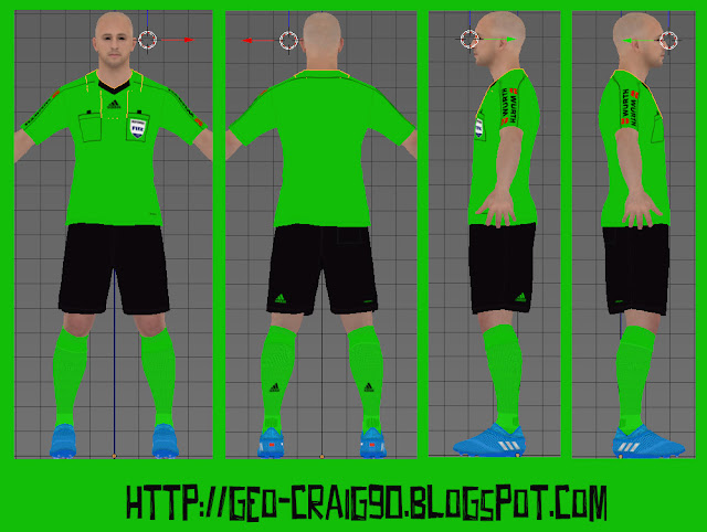 PES 2017 LaLiga Santander Referee Kit season 2016/17 (UPDATE & FIX ARM SLEEVE)