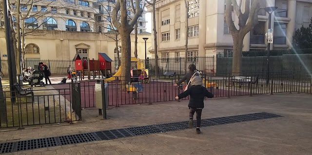 L'aire de jeux d'Antigone à Montpellier