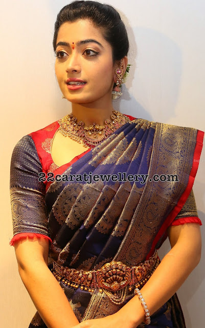 Rashmika Mandanna Wearing Kalasha Fine Jewels