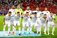 SELECCIÓN DE ALBANIA. Temporada 2015-16. Mavraj, Berisha, Ajeti, Sadiku, Lila; Hysaj, Kukeli, Abrashi, Memushaj, Lenjani y Agolli - FRANCIA 2 (Griezmann, Payet) ALBANIA 0 - 15/06/2016 - Eurocopa de Francia 2016, grupo A - Marsella, Francia, Stade Velodrome