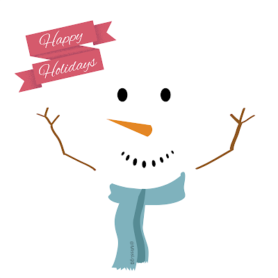 Happy holidays! Snowman is happy!