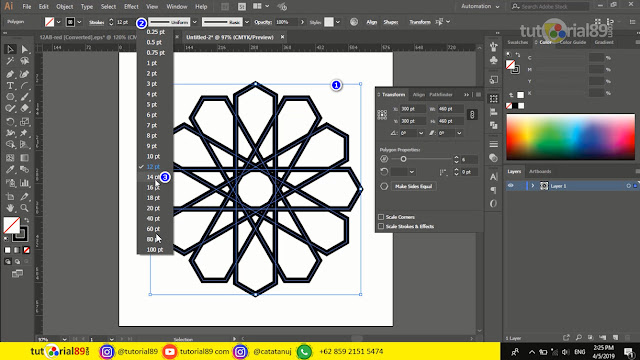 Mudahnya membuat ornament circle di adobe illustrator + video