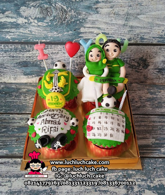 Cupcake Ulang Tahun Tema Persebaya