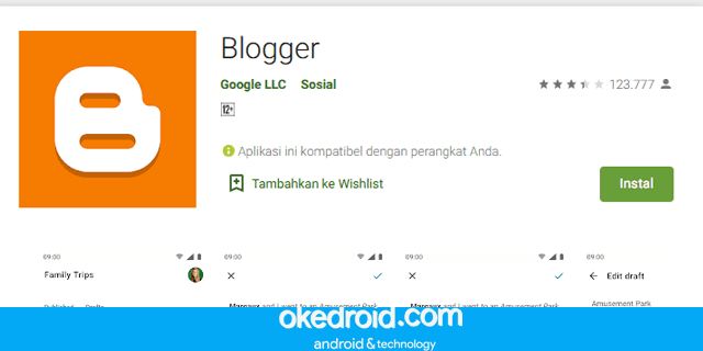 Tips Cara memakai Menggunakan Aplikasi Blogger di Android