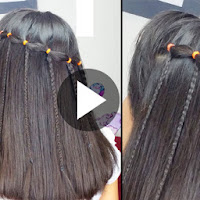 Learn - How To Create Simple Elastic Waterfall Hairstyle, See  Tutorial
