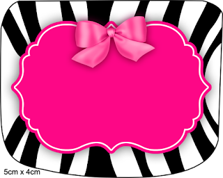  Zebra and Pink Free Printable Labels. 