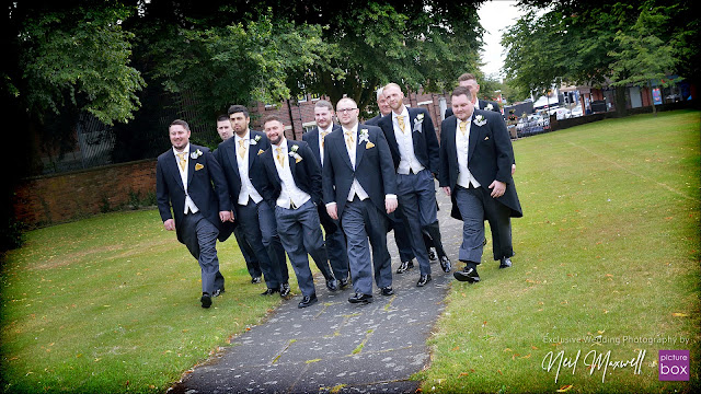 Wedding Photography by Neil at Picture Box -The Barns Hotel Wedding Photographer, Blooms Menswear, St Lukes Cannock